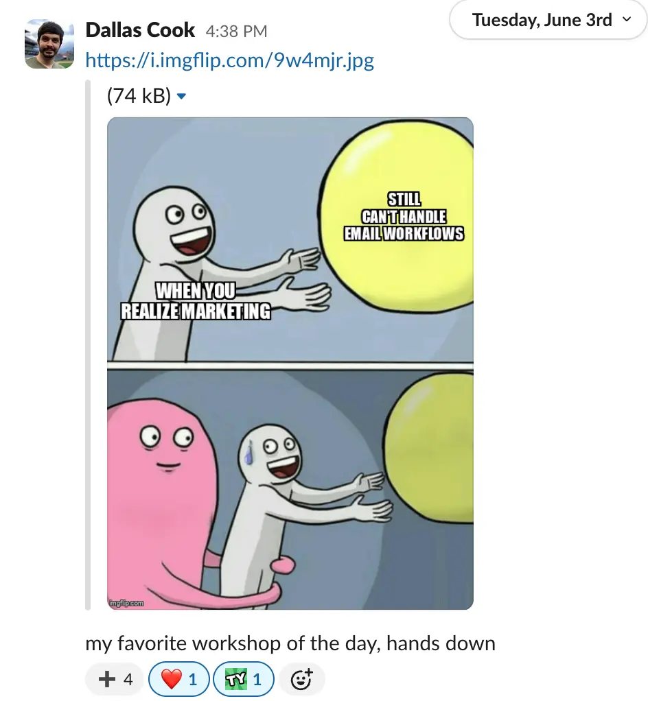 Workshop feedback highlighting practical learning