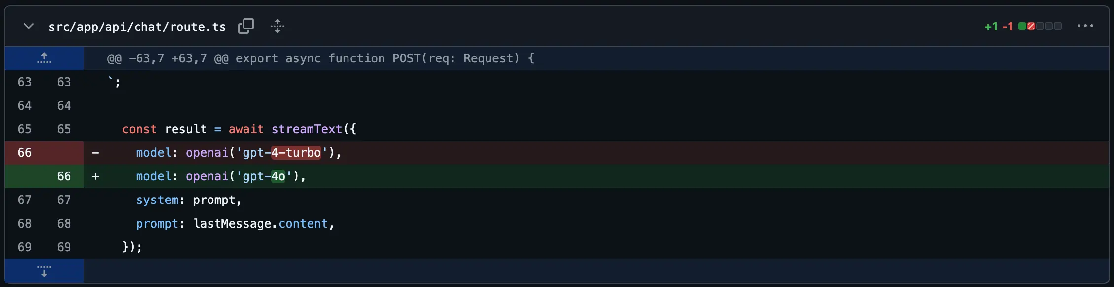 The Vercel AI SDK makes model and provider changes dead simple
